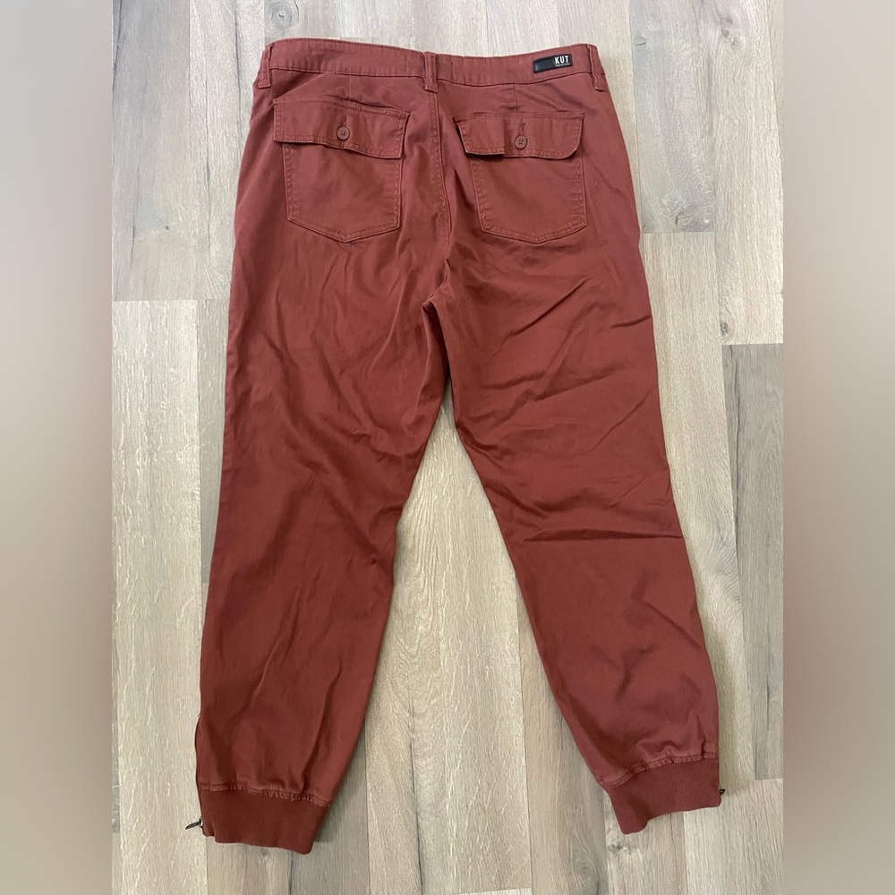 Kut From The Kloth Chris High Rise Joggers Pants in Nutmeg - Size 16 - Picture 8 of 9